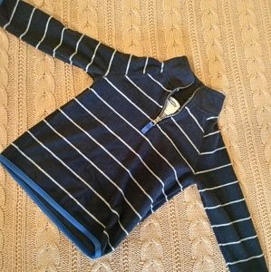 Zip Up Navy Blue and White Old Navy Sweater
